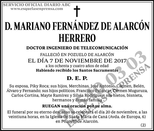 Mariano Fernández de Alarcón Herrero
